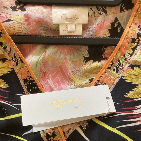 Camilla Short Wrap Tie Dress 🌙Lady Of The Moon🌙 Surplice or Front Tie NWOT - Picture 15 of 15